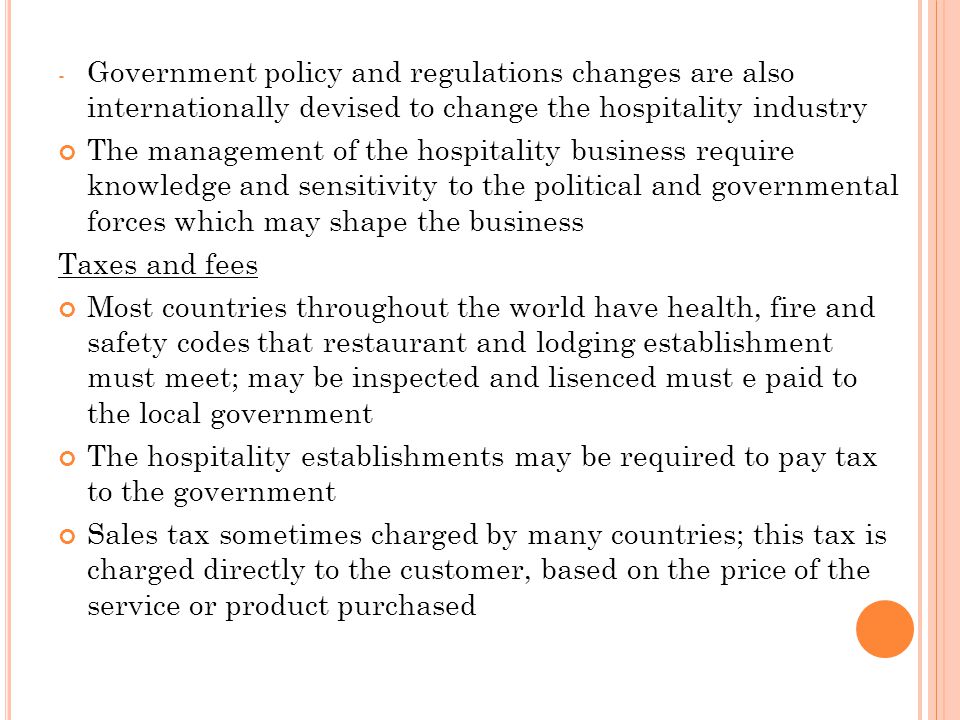 Major Issues Facing the Hospitality Industry